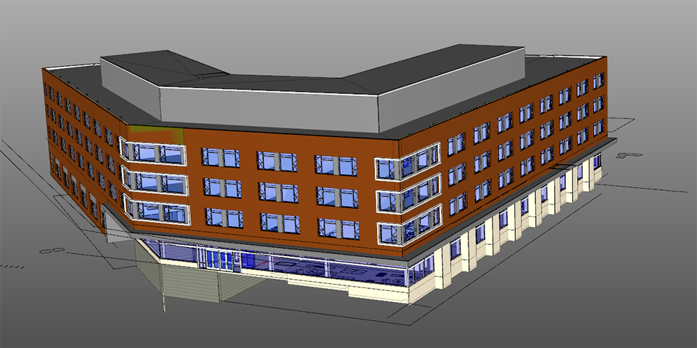 ferris state university construction north residence hall rendering