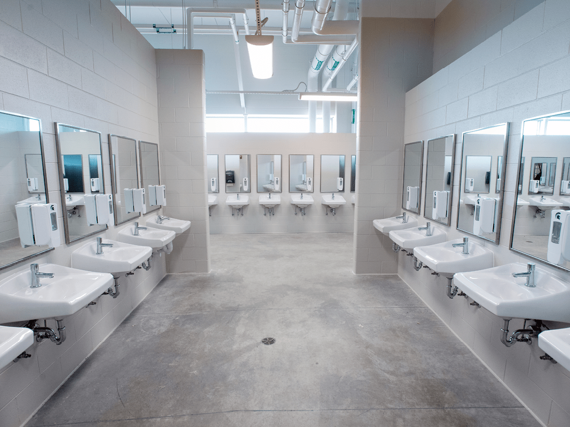 Higher Education Construction - Michigan State University South End Zone Football Stadium Addition - Bathroom Sinks