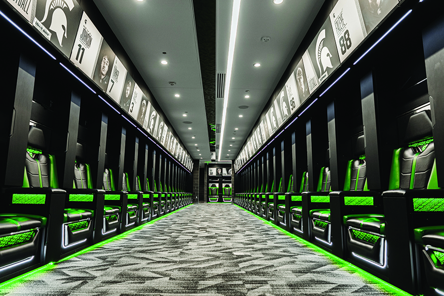 MSU Tom Izzo Football locker room