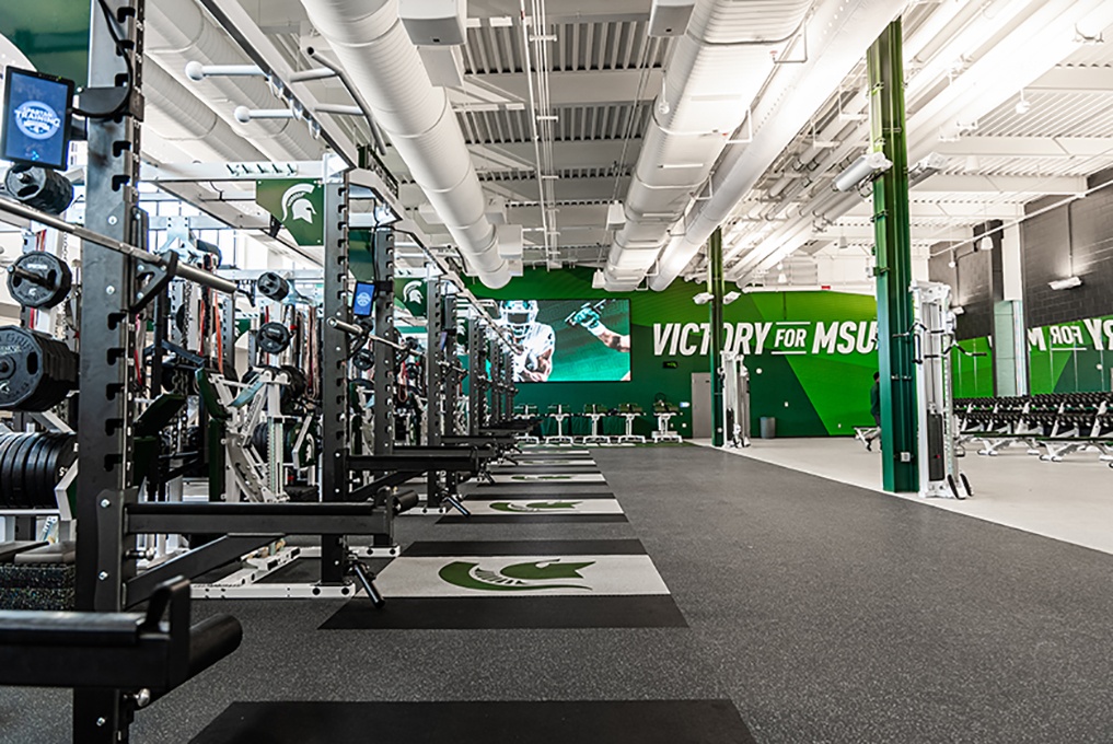 MSU Izzo Football Building weight room