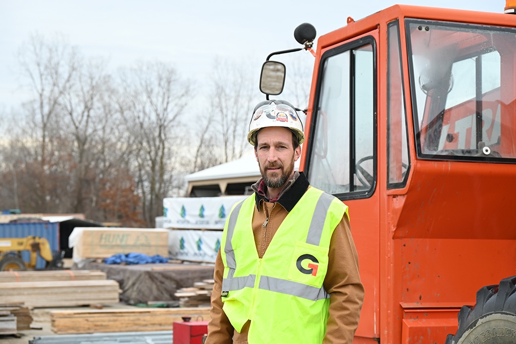 Zac Elkin on jobsite 