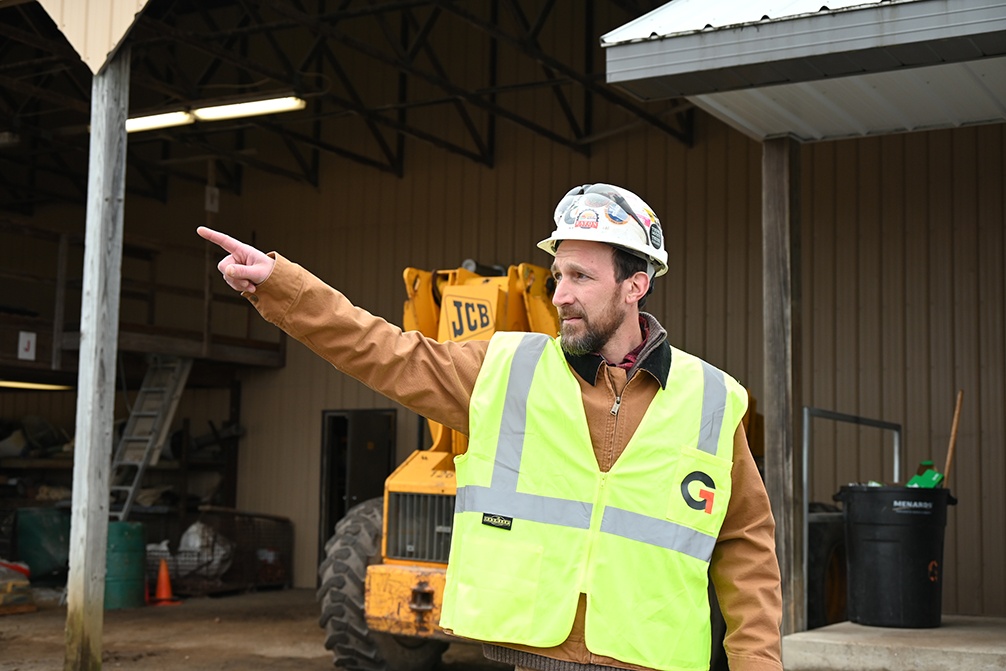 Zac Elkin on jobsite 